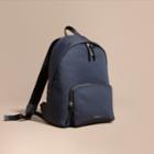 Burberry Burberry Leather Trim Technical Backpack, Blue