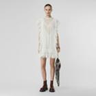 Burberry Burberry Scalloped Lace And Polka-dot Tulle Dress, Size: 00, White