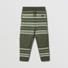 Burberry Burberry Childrens Fair Isle Wool Cashmere Jogging Pants, Size: 10y