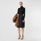 Burberry Burberry Logo Tape Merino Wool Silk Roll-neck Sweater, Black
