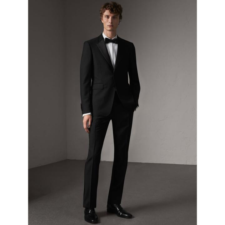 Burberry Burberry Modern Fit Wool Mohair Half-canvas Tuxedo, Size: 58s, Black