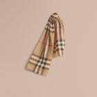 Burberry Burberry Exploded Check Wool Silk Scarf, Size: Os, Brown