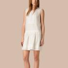 Burberry Burberry Lace Bib Cotton Silk Sleeveless Dress, Size: 04, White
