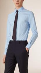 Burberry Slim Fit Button-down Collar Stretch-cotton Shirt