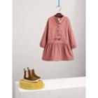 Burberry Burberry Gathered And Tie Waist Cotton Corduroy Dress, Size: 6y, Brown