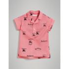 Burberry Burberry Short-sleeve Archive Logo Print Cotton Shirt, Size: 14y