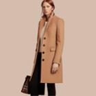 Burberry Burberry Wool Cashmere Tailored Coat, Size: 02, Brown