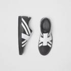 Burberry Burberry Union Jack Motif Slip-on Sneakers, Size: 39.5, Black
