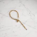 Burberry Burberry Crystal Daisy Kilt Pin Gold-plated Link Drop Necklace