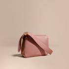 Burberry Burberry Buckle Detail Leather And House Check Crossbody Bag, Pink