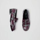 Burberry Gosha X Burberry Check Leather Loafers, Size: 39