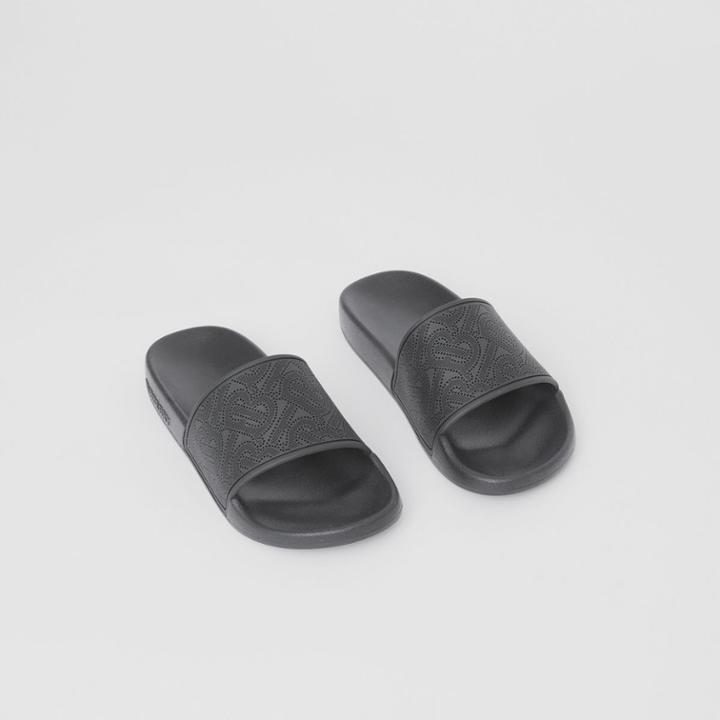 Burberry Burberry Childrens Perforated Monogram Slides, Size: 27