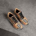 Burberry Burberry Vintage Check Cotton Sneakers, Size: 38, Yellow