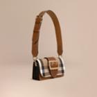 Burberry Burberry The Small Buckle Bag In House Check And Leather, Brown