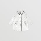 Burberry Burberry Childrens Trompe L'oeil Transparent Trench Coat, Size: 10y, Black