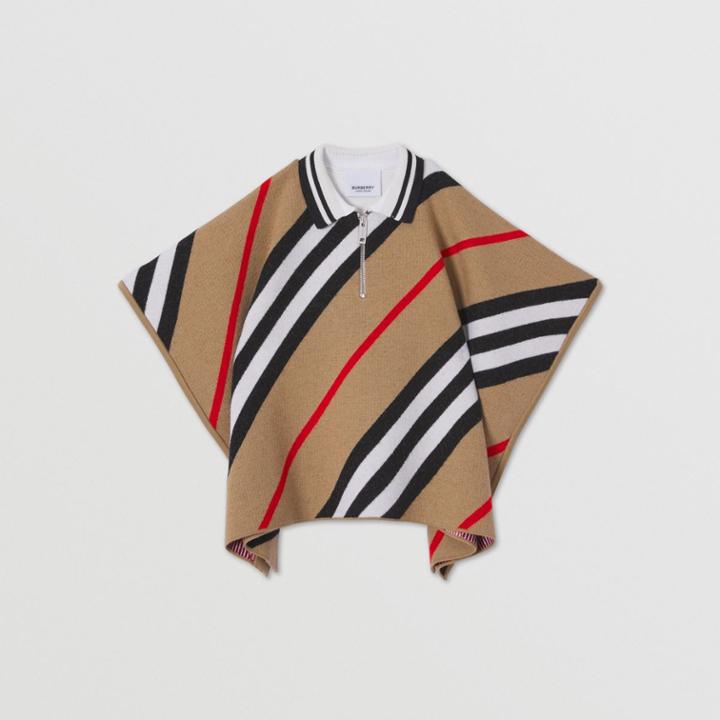 Burberry Burberry Childrens Icon Stripe Wool Cape