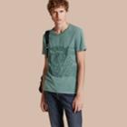 Burberry Burberry Embroidered Equestrian Knight Cotton T-shirt, Size: Xs, Blue