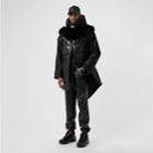 Burberry Burberry Puffer Detail Nylon And Neoprene Hooded Jacket, Size: 36, Black