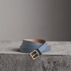 Burberry Burberry Embossed Leather Belt, Size: 95, Blue