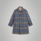 Burberry Burberry Childrens Reversible Check Wool And Cotton Car Coat, Size: 10y, Blue