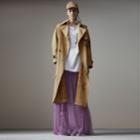 Burberry Burberry Sketch Print Tropical Gabardine Trench Coat, Size: 08, Yellow