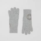Burberry Burberry Logo Graphic Cashmere Blend Gloves, Size: S/m