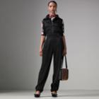 Burberry Burberry Sleeveless Satin Zip-front Jumpsuit, Size: 06