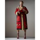 Burberry Burberry Bonded Cotton Oversized Seam-sealed Car Coat, Size: 08, Red