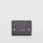 Burberry Burberry Small Leather Folding Wallet, Grey