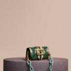 Burberry The Small Buckle Bag In Riveted Snakeskin And Floral Print