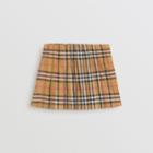 Burberry Burberry Childrens Vintage Check Pleated Skirt, Size: 14y, Yellow