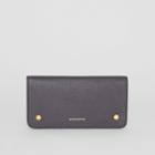 Burberry Burberry Leather Phone Wallet, Grey