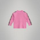 Burberry Burberry Check Detail Wool Cashmere Sweater, Size: 14y, Pink