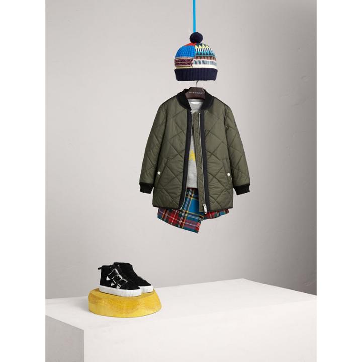 Burberry Burberry Quilted Cotton Blend Coat, Size: 14y