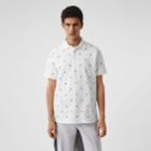 Burberry Burberry Star And Monogram Motif Cotton Piqu Polo Shirt, White