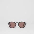 Burberry Burberry Keyhole Round Frame Sunglasses, Black