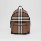 Burberry Burberry Check E-canvas Backpack, Brown