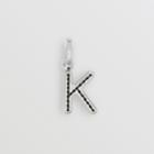 Burberry Burberry Leather-topstitched 'k' Alphabet Charm, Grey