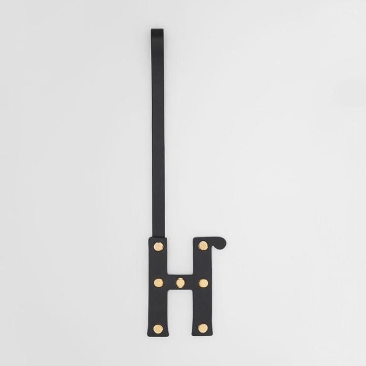 Burberry Burberry 'h' Studded Leather Alphabet Charm, Yellow