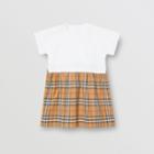 Burberry Burberry Childrens Vintage Check Cotton Dress, Size: 3y, White