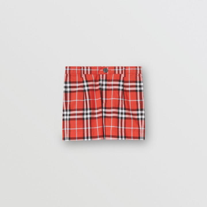 Burberry Burberry Childrens Check Cotton Tailored Shorts, Size: 14y