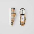 Burberry Burberry Bio-based Sole Vintage Check And Leather Sneakers, Size: 45