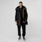 Burberry Burberry Colour Block Padded Hooded Parka, Size: 38, Black