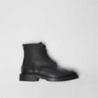 Burberry Burberry Brogue Detail Grainy Leather Boots, Size: 42, Black