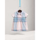 Burberry Burberry Pleated Bib Check Cotton Dress, Size: 2y, Pink