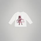 Burberry Burberry Long-sleeve 3d Astronaut Print Cotton Top, Size: 10y, White
