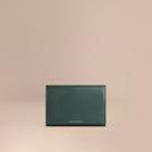 Burberry Burberry Grainy Leather Travel Wallet, Green