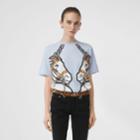 Burberry Burberry Unicorn Print Cotton Oversized T-shirt, Blue