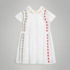 Burberry Burberry Childrens Peter Pan Collar Embroidered Cotton Dress, Size: 10y, White