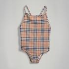 Burberry Burberry Vintage Check One-piece Swimsuit, Size: 12y, Yellow
